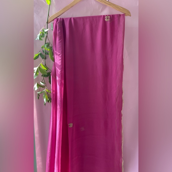 Salwar Kameez ready to wear readymade party designer pink brocade designer - Picture 5 of 5